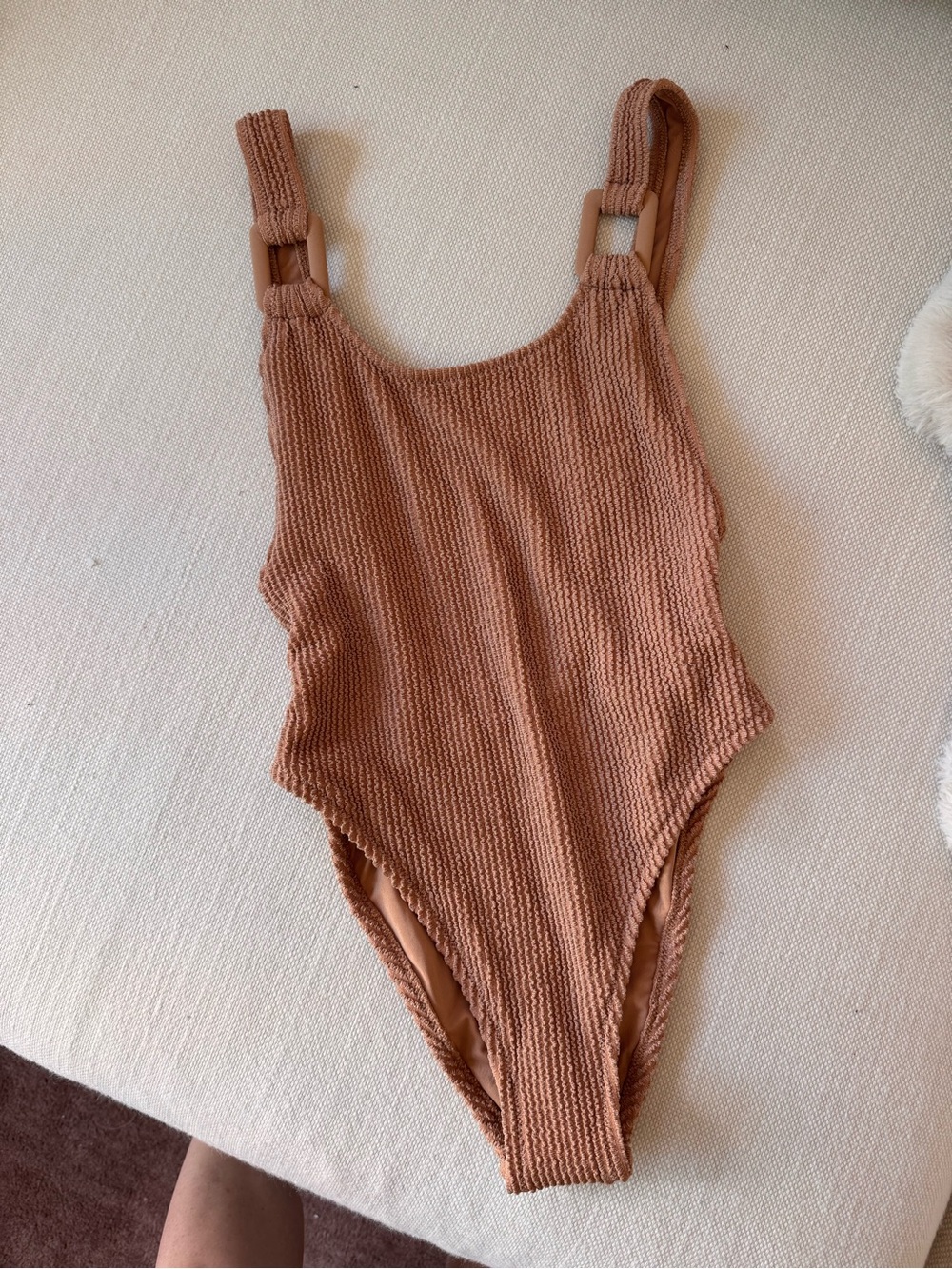 Textured One-Piece Swimsuit